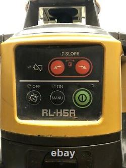 Topcon Rl-h5a Niveau Du Laser Rotatif Auto-niveau (récepteur/ Trépied/14' Rod)