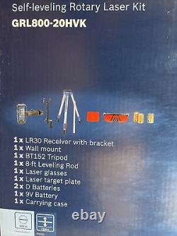 Tout Nouveau Bosch Grl800-20hvk Auto-nivellement Rotary Laser Kit Level 800ft +- 3/16