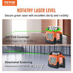 VEVOR 2000ft Niveau Laser Rotatif à Faisceau Vert Autonivelant 360° Outil de Niveau Laser IP66