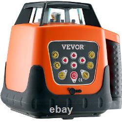 VEVOR Niveau Laser Rotatif à Faisceau Rouge Rotatif à 360° avec Auto-nivellement et Kit d'Outils Portée de 500m