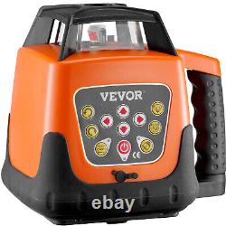 VEVOR Niveau Laser Rotatif à Faisceau Rouge Rotatif à 360° avec Auto-nivellement et Kit d'Outils Portée de 500m